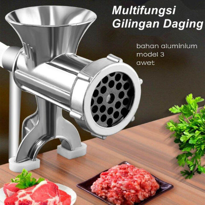 Vipoo Multi Use Mincer Gilingan Danging Manual Stenlis Stell Lazada