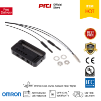 Omron E32-D21L Sensor Photoelectric Fiber Optic ระยะตรวจจับ 25, 50 มม ชนิด Reflective. อุปกรณ์ตรวจจับวัตถุออมรอน