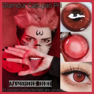 UYAAI Heart Eyes Series Pink Colored Contact Lenses 1 Year Disposable  Cosplay Makeup