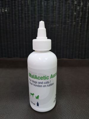 MalAcetic Aural  น้ำยาทำความสะอาดหูเพื้อขจัดกลิ่นในช่องหูของสุนัขและแมว เหมาะกับเชื้อยีสต์และแบคทีเรีย