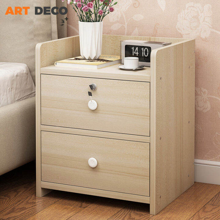 Bedside Table Side Table With Drawer Locker Meja Kecil Storage Side table bedroom