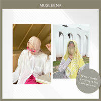 [MUSLEENA] COMMON SCARF .2 Colours +2 More Colours . ผ้าพันคอ ผ้าคลุมผม ลวดลายกราฟฟิคจากโลโก้มัสลีนา พิมพ์แบบปลอดสาร บรรจุในกล่องแข็ง #HIJAB #SCARF #ABAYA