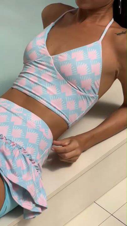 LAI THAI HALTER SWIM CROP
