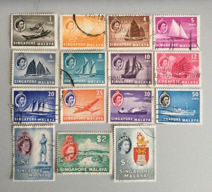 1955 Singapore Definitive Stamps Complete Set | Lazada