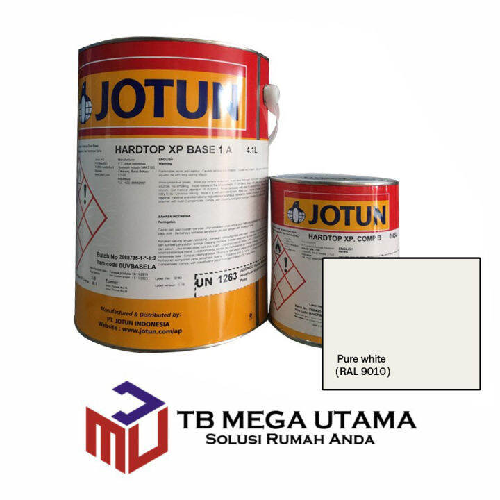 Jotun Hardtop XP RAL 9010 Pure White Kemasan 5 Liter 2 Komponen Cat