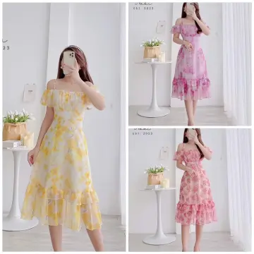 💜 Váy tím 2 dây hoa cúc có lót ngực 💜 | Shopee Việt Nam