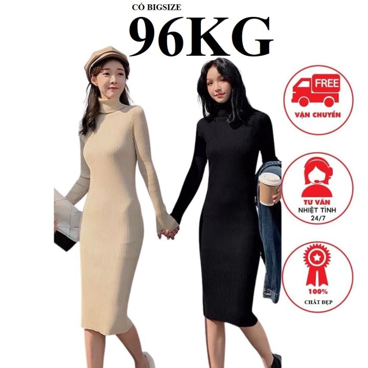 HÀNG SẴN Váy len tăm dáng dài suông rộng cổ lọ ấm áp Style Hàn Quốc Có ảnh  thật  Lazadavn