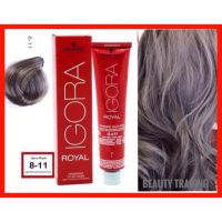 สีเทาหม่น Schwarzkopf Igora Royal 8-11 ชวาร์สคอฟ อีโกร่า รอแยล บลอนด์อ่อนประกายเทาเหลือบเทา