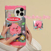 Wansheng เคสลูกอมบีเวอร์ตัวน้อยลายการ์ตูนน่ารักที่นิยมในโลกออนไลน์เคสโทรศัพท์มือถือ iphone13 PROMAX iPhone 13แบบใหม่11 14Pro สำหรับผู้หญิง12เคสป้องกันซิลิโคนกันกระแทกสีเงินชุบโลหะ14PM สร้างสรรค์