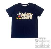 A02 Disney มิกกี้เมาส์ เสื้อยืดเด็กพิมพ์ลาย เสื้อคอกลมชาย เนื้อผ้า Cotton spandex ลิขสิทธิ์แท้ Micey mouse