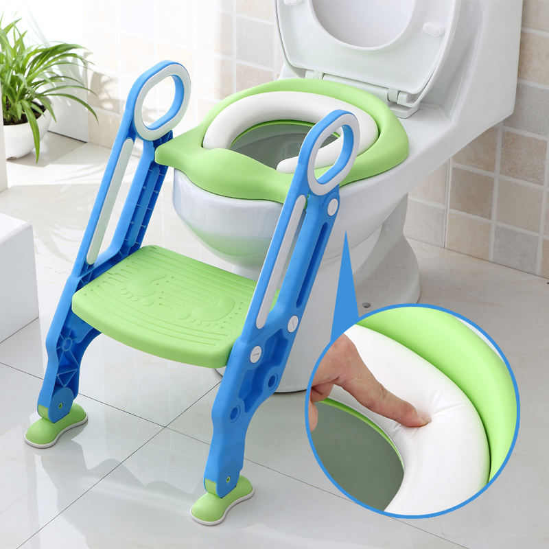 Potty Training Seat Blue+Yellow Baby Universal Potty Seat Washer Non‑Slip Potty Training Seat Toilet Seat Trainer Potty Chairs for Boys and Girls 