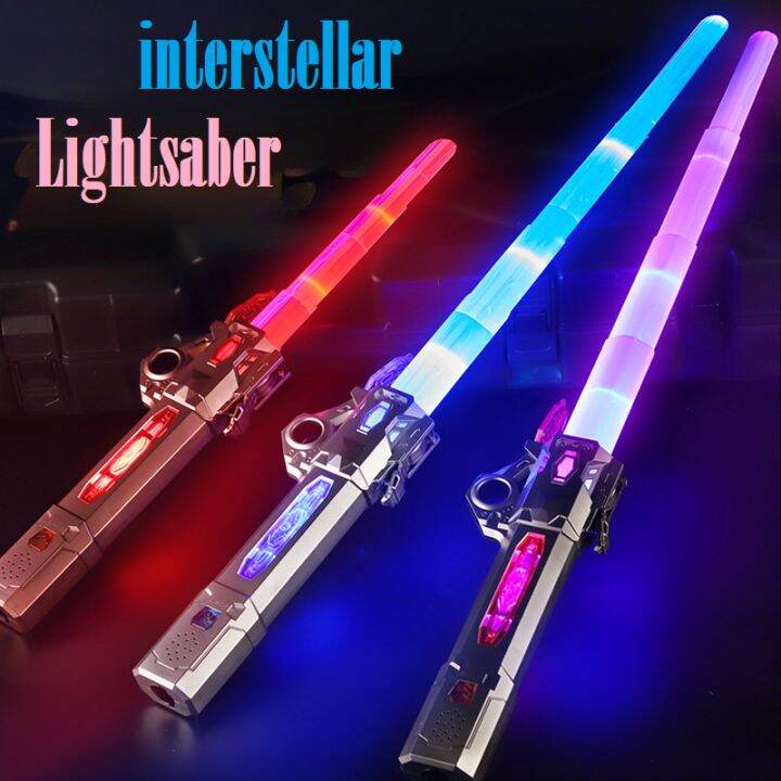 Interstellar Lightsaber with Combat Sound Effects 2-in-1 Retractable ...