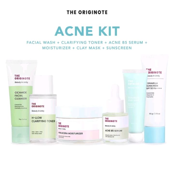 The Originote Acne Kit 6in1 | Lazada Indonesia