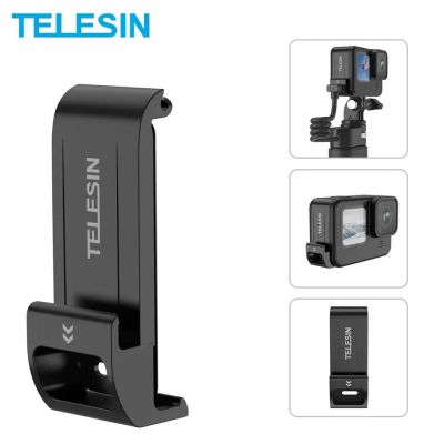 TELESIN For GoPro 12 11 10 9 Waterproof Battery Side Cover Easy Removable Type-C Charging Cover Port For GoPro Hero 9 10 11 12 Battery