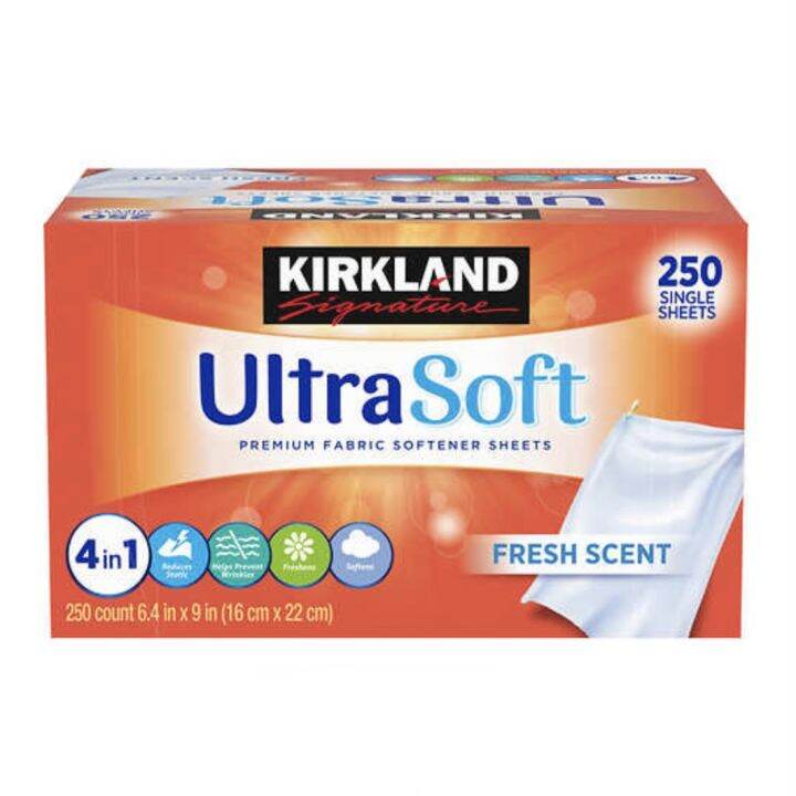 Kirkland Signature Premium Fabric Softener Sheets 250s Lazada PH