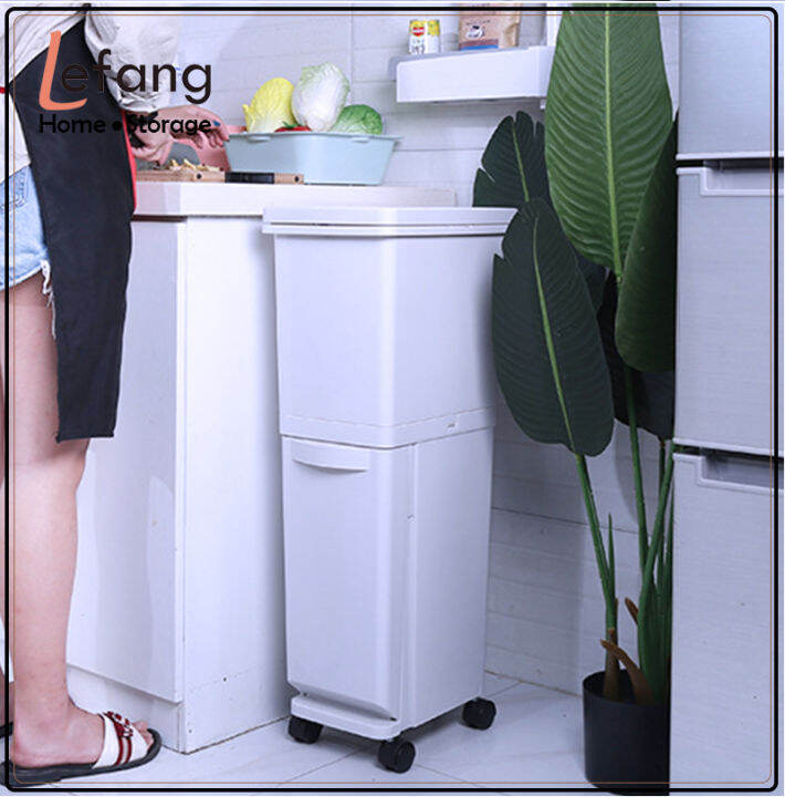 Lefang Kitchen Household Sorting Trash Can Large Garbage Storage Box