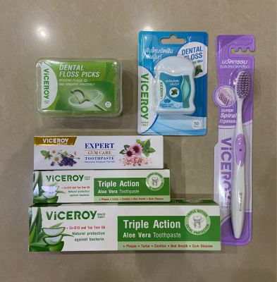 Dental Floss Picks Viceroy ไหมขัดฟันชนิดก้าน ชนิดไหมขัดฟัน ยาสีฟัน แปรงสีฟัน