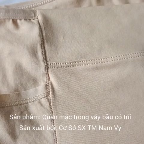 Quần đùi mặc váy bầu cạp chéo có túi cotton mịn đẹp | Lazada.vn