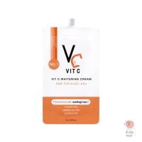 VC Vit C Whitening Cream ครีมวิตซี น้องฉัตร (ครีมซอง) ขนาด 7 กรัม ของเเท้?