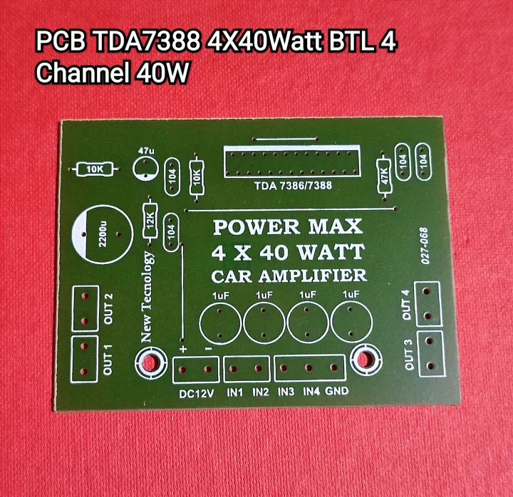 PCB TDA7388 4x40Watt Power Amplifier 4 Channel 40W BTL | Lazada Indonesia