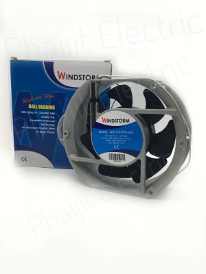 พัดลมระบายอากาศ WINDSTORM ขนาด 6”ทรงกลมขอบตัด รุ่น WB157H7PS-A2L-G 220V (Ball Bearing)