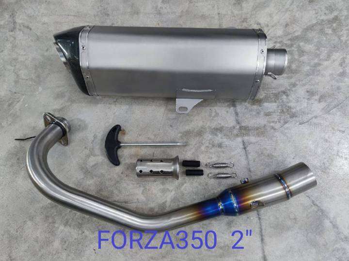 ชุดท่อ-honda-forza-350-ตรงรุ่น-คอท่อไทเทเนียม1-3-ทางเข้าปลายท่อ2