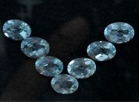 Blue topaz 1.03 cts 5x7 mm 100% natural gemstone. บลูโทพาส 1.03 กะรัต 5x7 มม. พลอยธรรมชาติ 100%