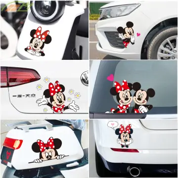 2 Compatible Disney Mickey Mouse Peeping Car Vinyl Window Decal/Sticker