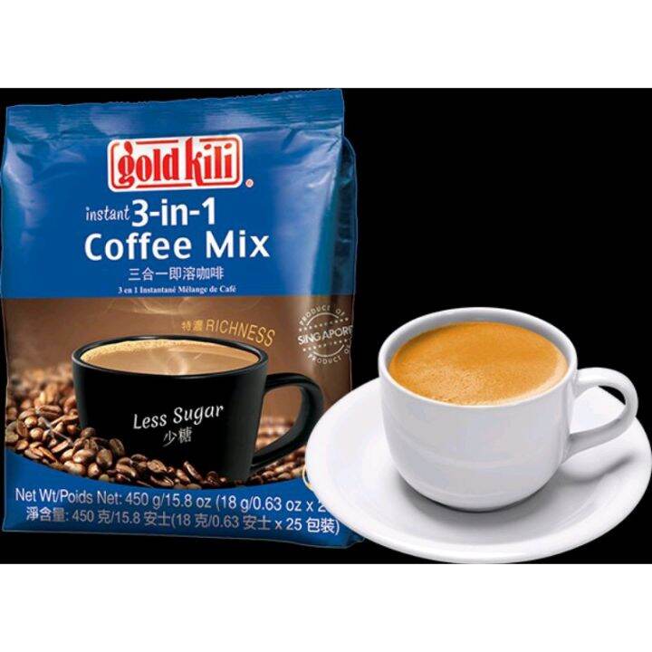 Gold Kili Instant Coffee Less Sugar 18g x 25s Lazada PH