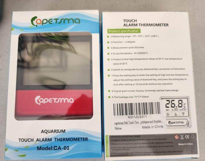 CAPETSMA Precise Touch alarm aquarium thermometer Lazada PH