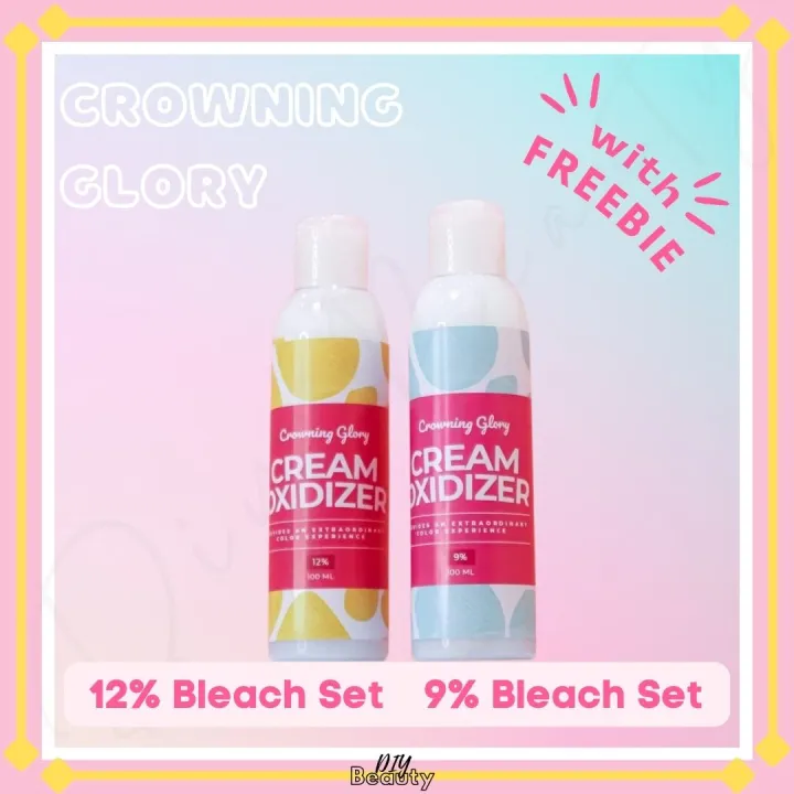 Authentic Crowning Glory Bleach Set ️ Cream Oxidizer And Bleach Powder