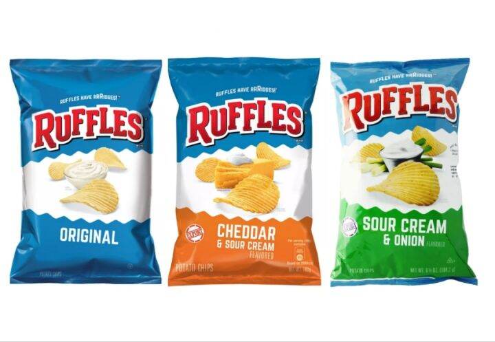 Ruffles Chips (Original, Cheddar & Sour Cream, and Sour Cream & Onion ...