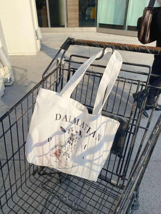 กระเป๋าผ้าแคนวาส-น้องหมาลายจุด-dalmatian
