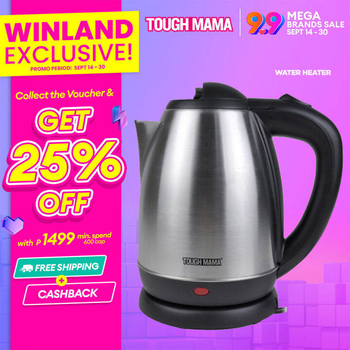 TOUGH MAMA by Winland Fast Boil 1.8L Stainless Steel Concealed Electric
