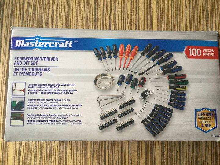 Original Mastercraft 100pieces Screwdriver/Driver and Bit Set Lazada PH