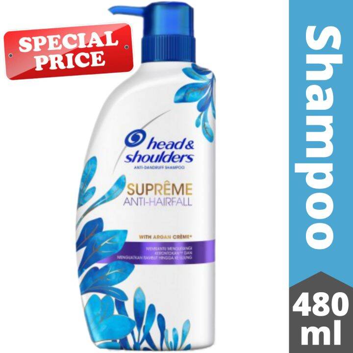 Head & Shoulders Shampoo Supreme 480ml Anti Hairfall Shampo Anti