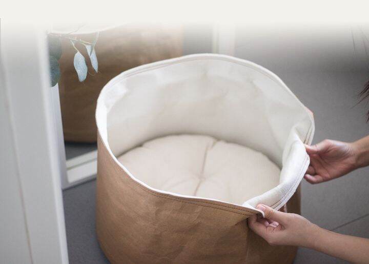 kraft-paper-pet-nest-ที่นอนสัตว์เลี้ยงเนื้อผ้านำเข้า-ทำมาจากเส้นใยธรรมชาติ