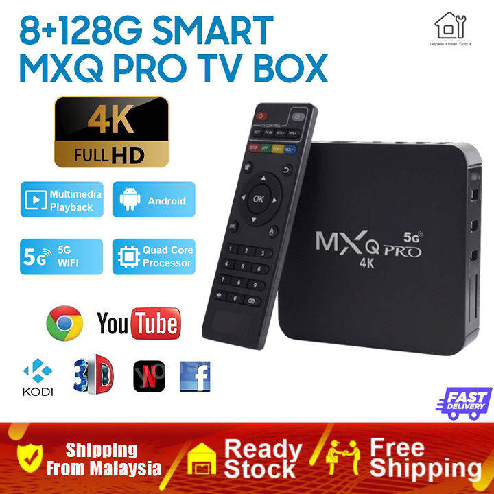 【Shipping From Malaysia】MXQ Pro Smart TVBox Pro 4K 8+128G Android TV ...