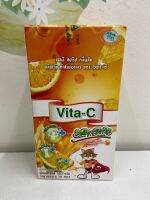 ไวต้าซี เจลลี่ สตริป กลิ่นส้ม 10 ซอง/กล่อง ซี แคลเซียม ดีเอสเอ vit C Calcium DHA Vita-C Jelly Strip 10 strip/box