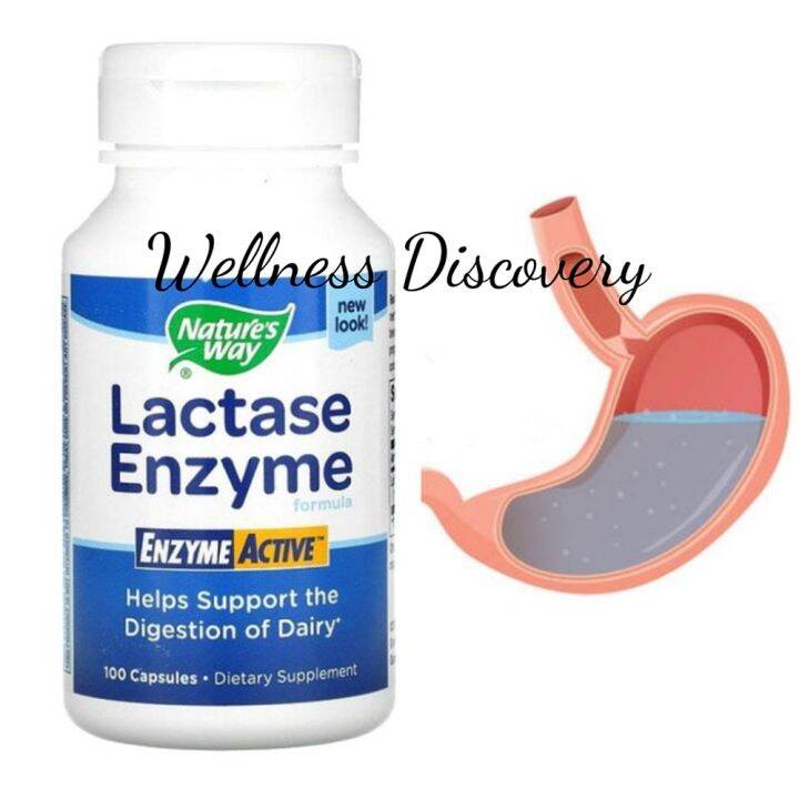 Nature's Way Lactase Enzyme Formula, 100 Capsules[Expiry date8/2024] Lazada