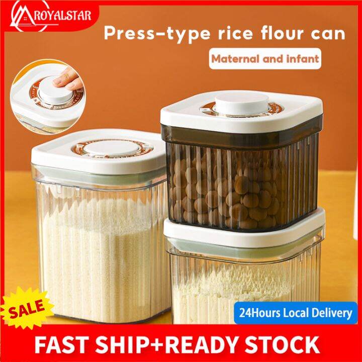 Royalstar Press Milk Powder Can Portable Milk Powder Jar Date Record