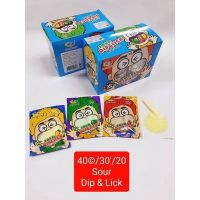 ผงเปรี้ยวกลิ่นผลไม้ มีหลายรส(Sour Dip&amp;Lick) 1 กล่อง บรรจุ 30 ชิ้น