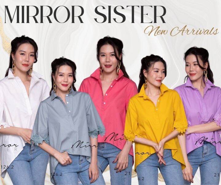 mirrorsister-21126-2-เสื้อเชิ้ตดีเทลถูกใจ-เสื้อคอปก-เสื้อทำงาน-เสื้อสีสดใส-เสื้อใส่สบาย-เสื้อออกงาน-เสื้อไปเที่ยว