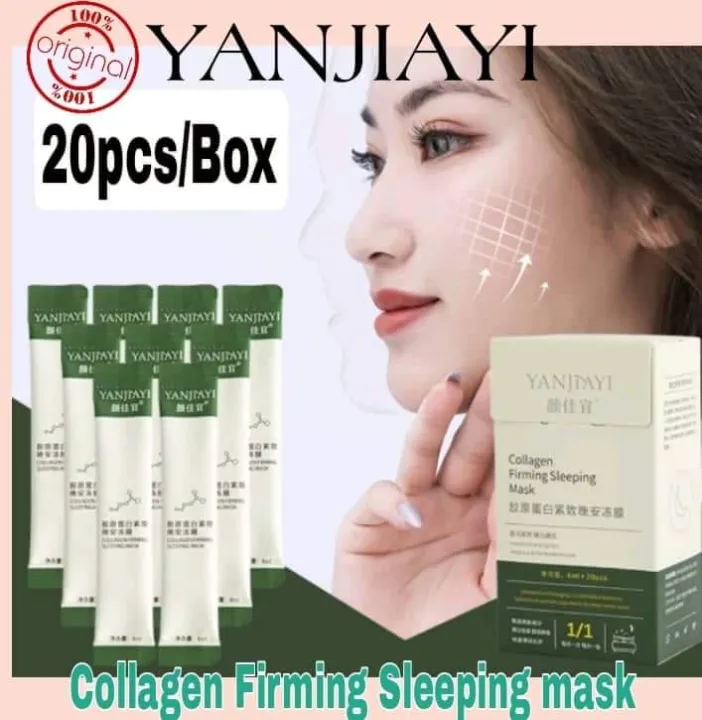 Original Collagen Sleeping Mask 20pcs/Box by YANJIAYI (100 ORIGINAL) Lazada PH