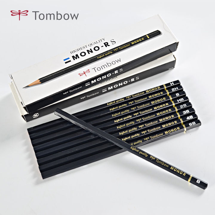 tombow-ญี่ปุ่น-tombow-แมลงปอ-mono-rs-ดินสอสเกตซ์ภาพดินสอ2b-hb-ดินสอเขียนศิลปะสำหรับนักเรียนดินสอสำหรับการสอบด้ามไม้หกเหลี่ยม