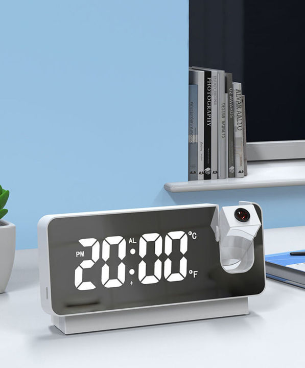 Đồng hồ led để bàn hiển thị nhiệt độ ngày tháng tích hợp máy chiếu ...