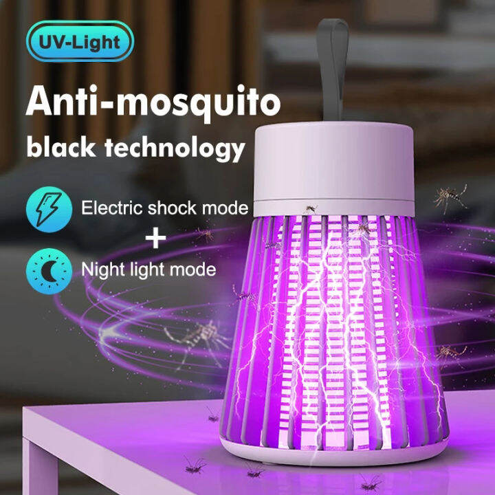 Mosquito Killer Lamp LED Electric Uv Light Catcher Rechargeable Indoor