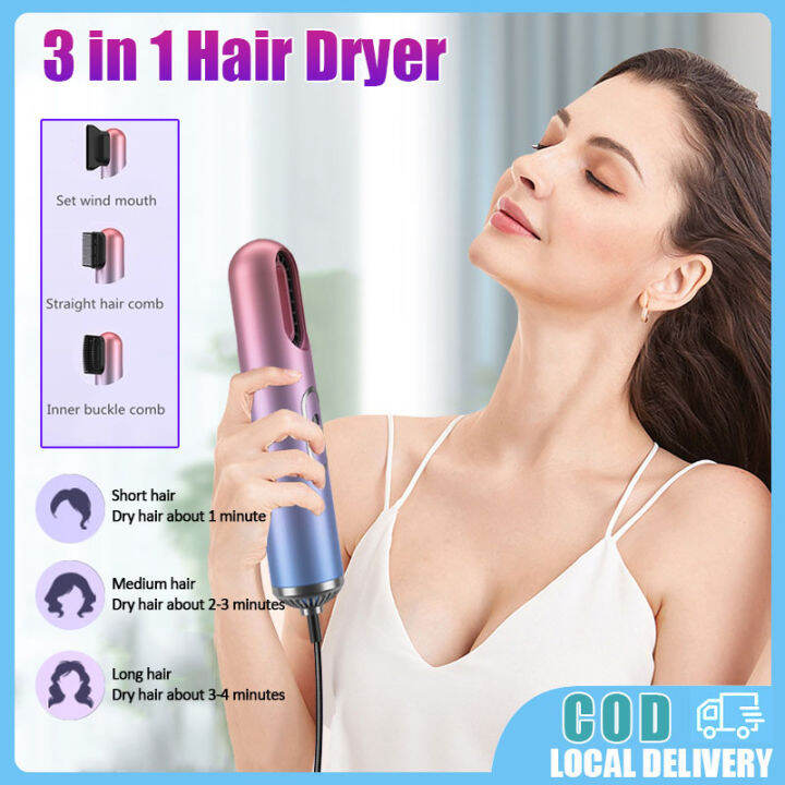 Honey Hair Dryer 3 In 1 Lightweight Blow Dryer Hot And Cold Straight Hair Comb Styling Tool