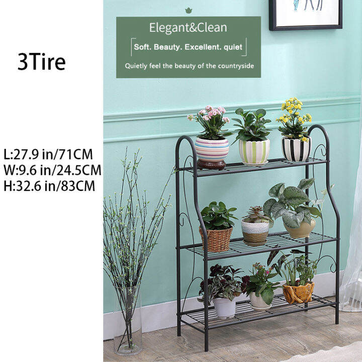 3 Tiers Iron Plant Rack, Flower Rack, Shoe Rack, Multilayer Domestic