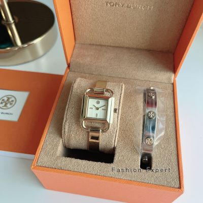 ✨ของแท้100%✨ นาฬิกาข้อมือ NEW! TORY BURCH PHIPPS Gold Tone Stainless Steel Bracelet Watch 22mm TBW7257